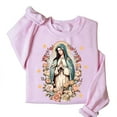 thumbnail image 3 of Our Lady of Guadalupe Sweatshirt – Virgin Mary Floral Pullover, Catholic Church Faith Based Sweater, Unisex Religious Cotton Apparel, 3 of 7