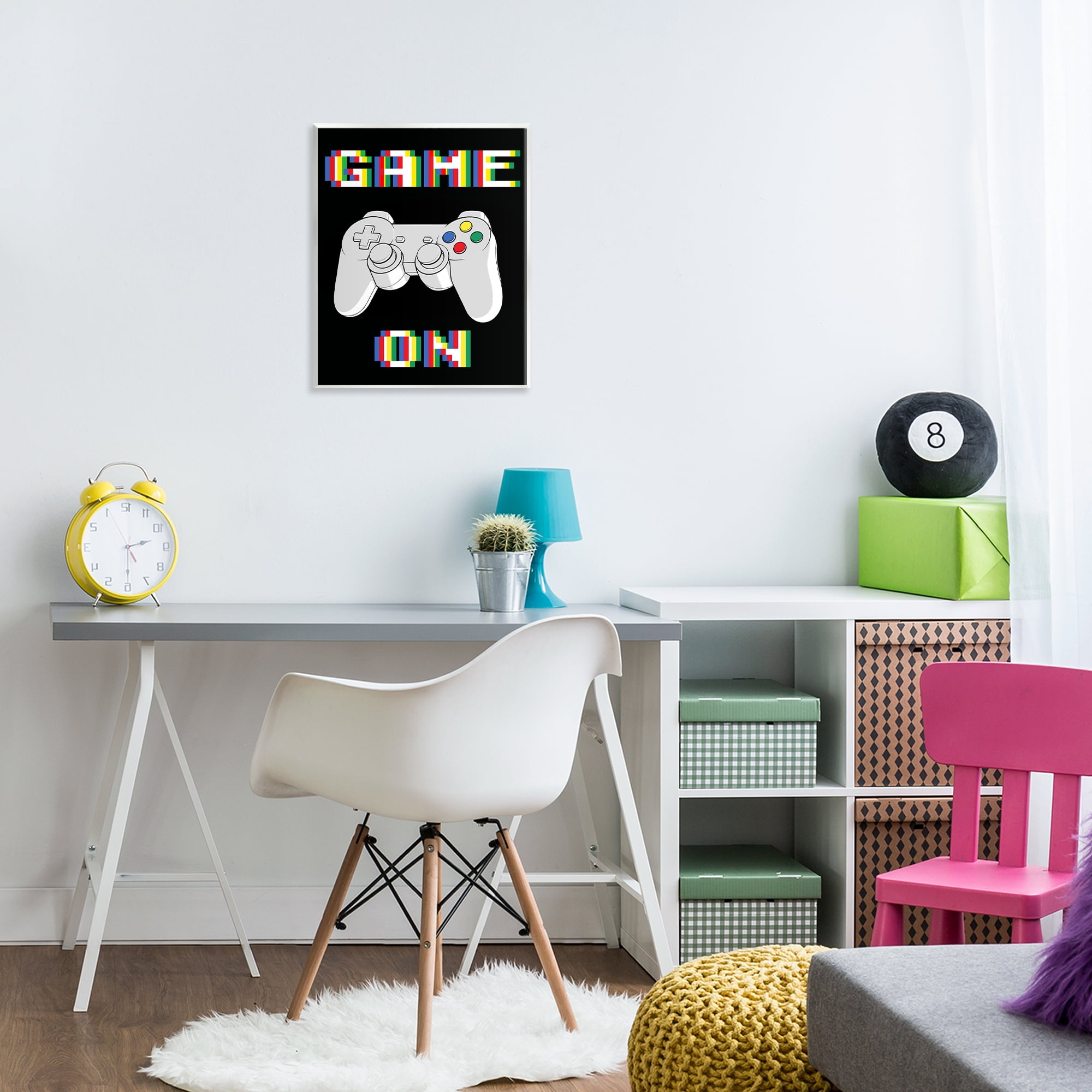 Stupell Industries Colorful Digital Game On Wall Plaque Art, design by Marcus Prime