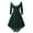 Green, variant on Women's Plus Size Christmas Plush V-Neck Solid Color Waist Cinching Flared Hem Long Sleeve Soft Comfortable Cosplay Dress for Holiday Gatherings Christmas Parties