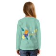 thumbnail image 2 of DISNIMO Girls Casual Tunic Tops Dinosaur Print Cute Long Sleeve T Shirts Casual Loose Blouse Shirts with Tie Hem Soft Crew Neck Blouse for 5-12 Years Old Girls, 2 of 8