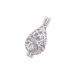 MATROOY Jewelry Making 10PCS Antiqued Silver Metal Spirial Heart OVAL Locket Pendants