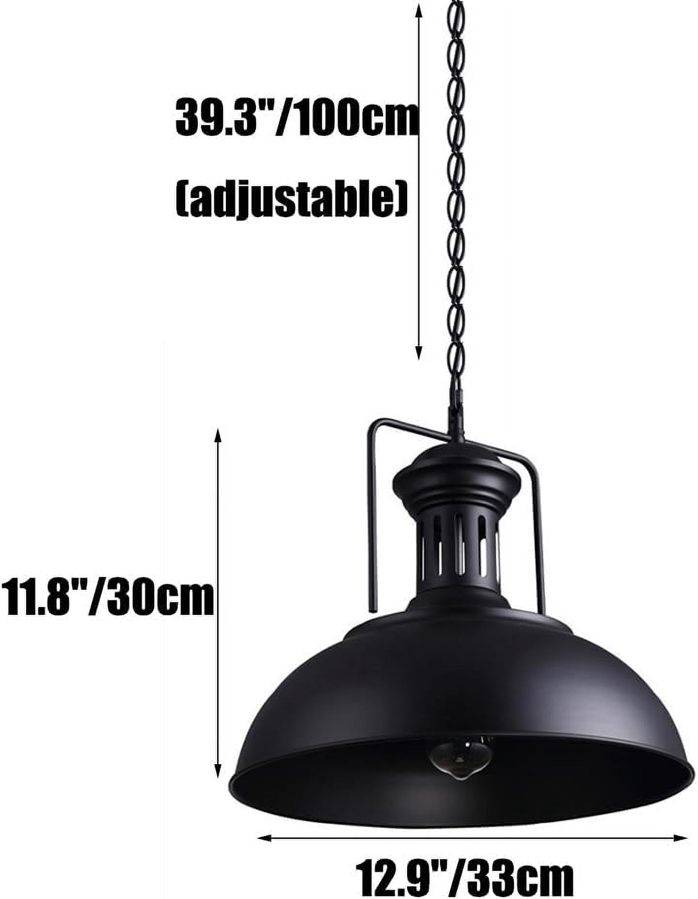 Seacoi Retro Metal Pendant Light for Kitchen Island, Vintage Rustic Pendant Lamp for Dining Room, Industrial Style Pendant Light Fixture, Farmhouse Pendant Lighting for Over Table Sink