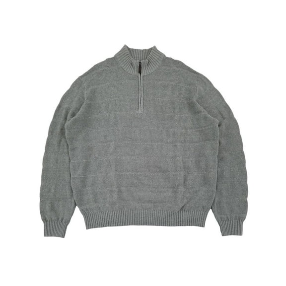 IZOD Mens Light Gray Heather Long Sleeve Rugby Quarter-Zip Sweater XX-Large