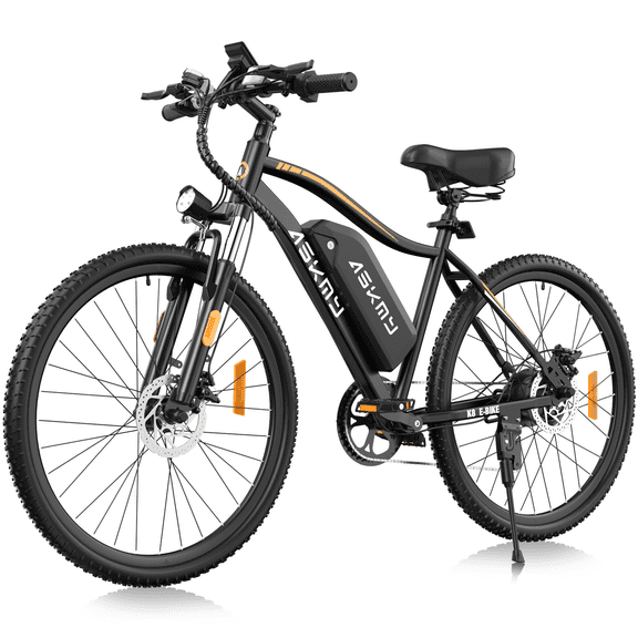 E26 26" Electric Bike for Adults, 750W Motor 30 MPH, Removable Battery 30 Miles Range, 7-Speed Gears with Hydraulic Brakes & Shock Absorber