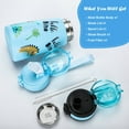 thumbnail image 5 of Oldley 12oz Insulated Leakproof Stainless Steel Kids Water Bottle with Straw, 5 of 6