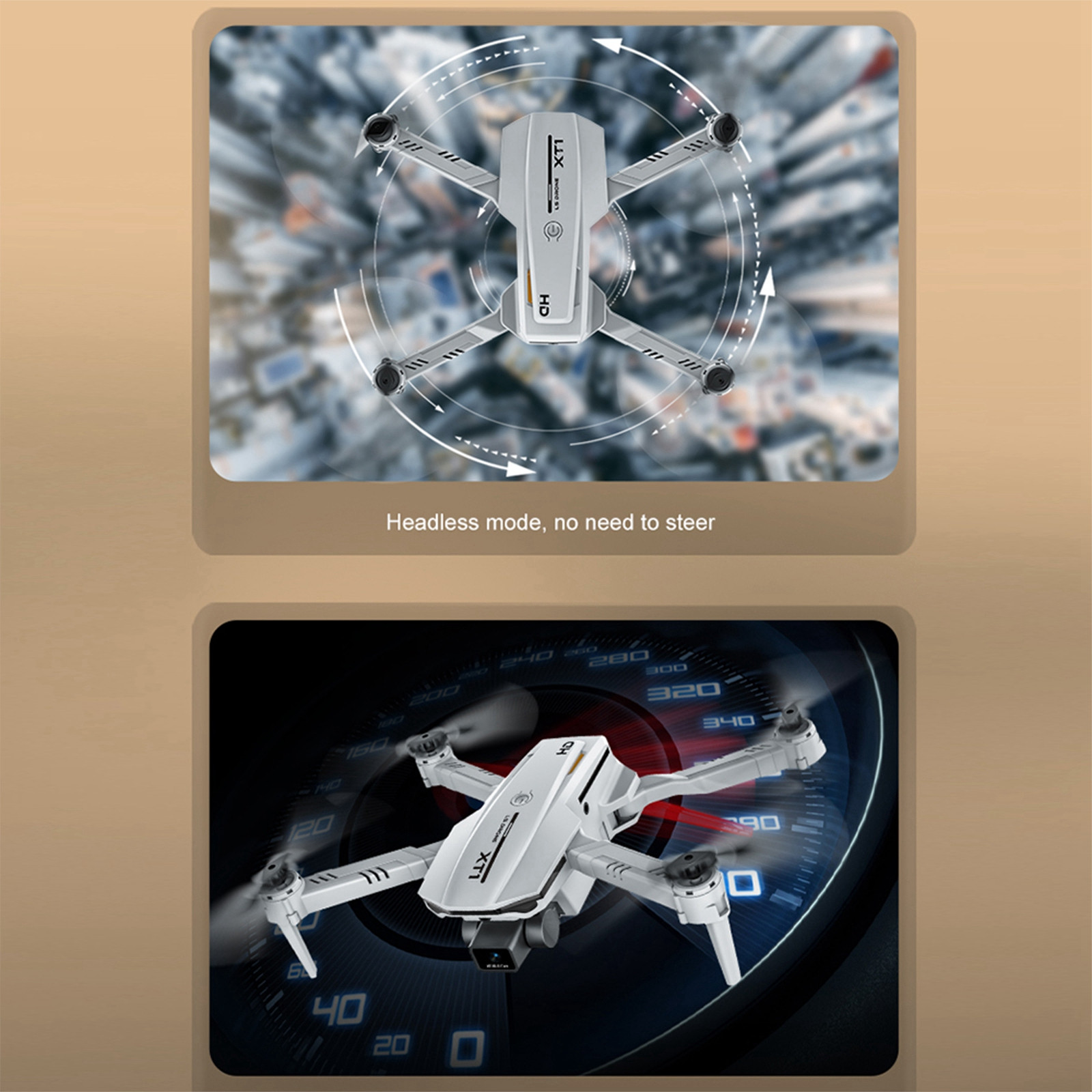 ESULOMP Drone with 1080P HD FPV Camera Remote Control Toys Gifts for Boys Girls with Altitude Hold Headless Mode Start Speed Adjustment