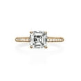 thumbnail image 2 of 8.00MM D-F VS Moissanite Engagement Ring With Diamonds (0.96 ct Moissanite Weight, 2.35 ctw dew) Asscher Shape 14K Gold, 2 of 3
