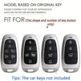 thumbnail image 2 of Leather 4/5/7/8 Button Key Fob Cover Fit for Hyundai Tucson 2024 Palisade Sonata 2023 2022 Santa fe Keyless with Leather Keychain, 2 of 6
