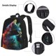 thumbnail image 3 of Balery Neon Spectrum Cat Portrait Mochila escolar 3 en 1 para niños: mochila resistente con lonchera térmica y estuche para lápices. Mochila escolar para niños y niñas., 3 of 7