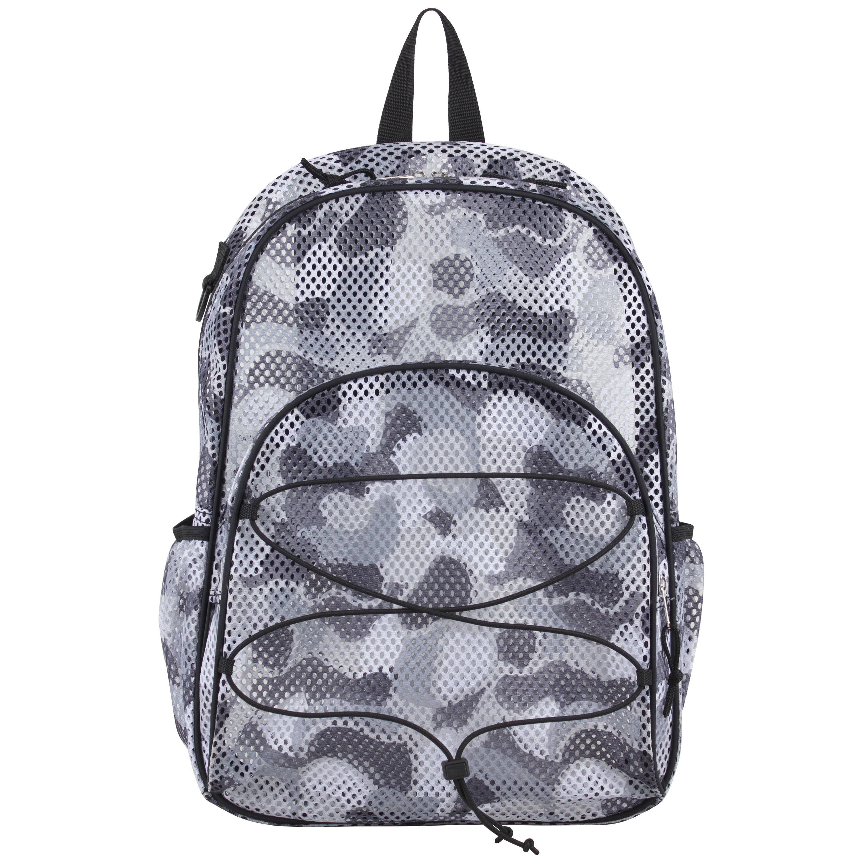 Eastsport Unisex Mesh Bungee Backpack with Padded Shoulder Straps, Graphite Camouflage