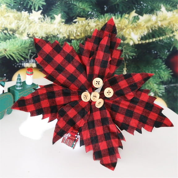 Pompotops Clearance Sales Beautiful Artificial Decorative Artificial Flowers Christmas Tree Decoration