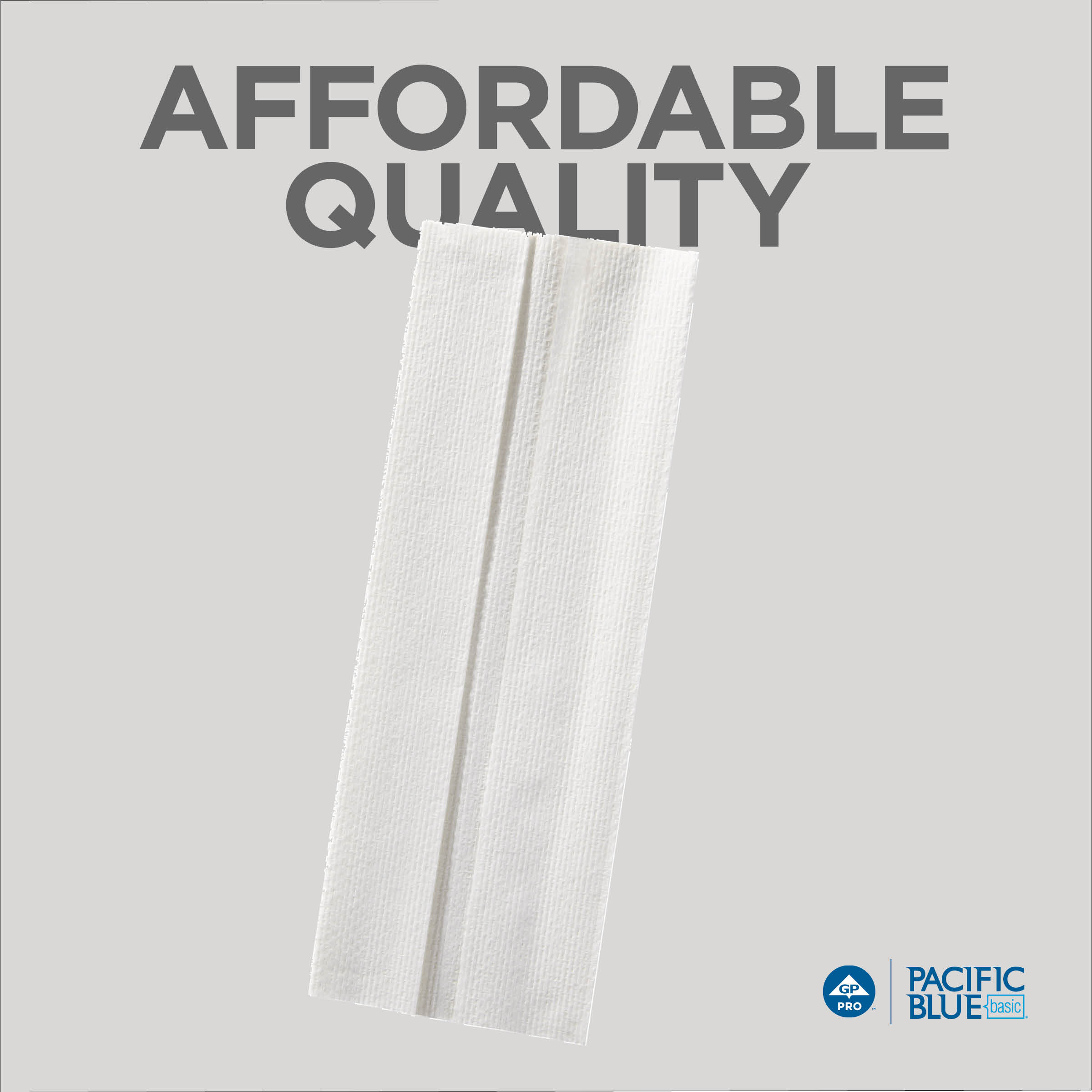 Pacific Blue Basic® C-Fold Paper Towels by GP PRO (Georgia-Pacific), White, 20603, 10.1” x 12.7” (LxW), 240 Towels Per Pack, 10 Packs Per Case