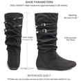 thumbnail image 3 of Ecetana Women's Slouchy Knee-High Boots with Flat Heel and Side Zipper, 3 of 7