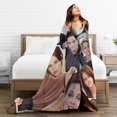 thumbnail image 4 of Kristen Stewart Collage Blanket Flannel Soft Throw Blankets for Bedroom Livingroom Sofa Home 40"X30", 4 of 6