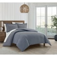 thumbnail image 2 of Chic Home Morgan Duvet Cover Set Contemporary Two Tone Striped Pattern Bed In A Bag Bedding - Sheets Pillowcase Pillow Sham Included - 5 Piece - Twin 68x90", Navy, 2 of 6