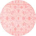 thumbnail image 1 of Ahgly Company Indoor Round Oriental Red Traditional Area Rugs, 6' Round, 1 of 4