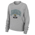 thumbnail image 2 of Women's WEAR by Erin Andrews Heather Gray Jacksonville Jaguars Knit Long Sleeve Tri-Blend T-Shirt & Pants Sleep Set, 2 of 5