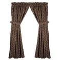 thumbnail image 2 of Marshfield Jacquard Woven Black and Tan 63" Cotton Curtain Panels by Raghu, 2 of 4