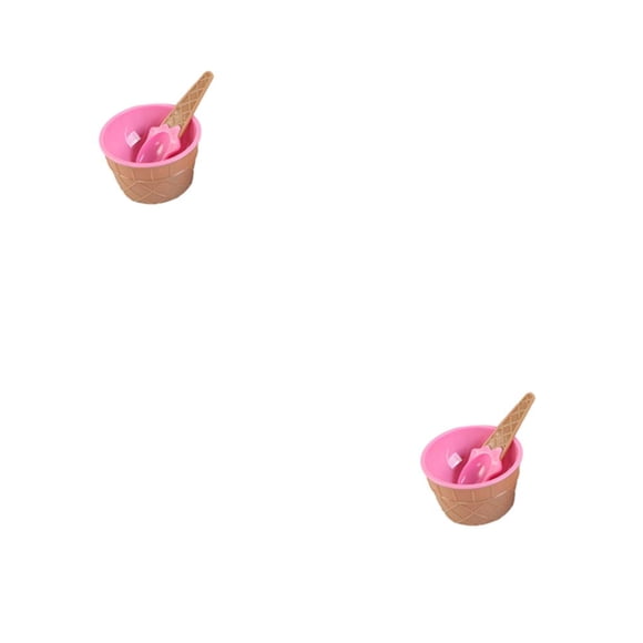 Yuarrent Ice Cream Dessert Bowl Party Outdoor Home Small Gifts Kitchen Bowls Set Activity Tableware Garden DIY Spoons Scoop Type2 NO2