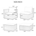 thumbnail image 5 of JONPONY Patio Furniture, Outdoor Sofa, All-Weather PE Wicker Furniture, 5 Set Wicker Furniture With Tempered Glass Coffee Table, Grey, 5 of 12