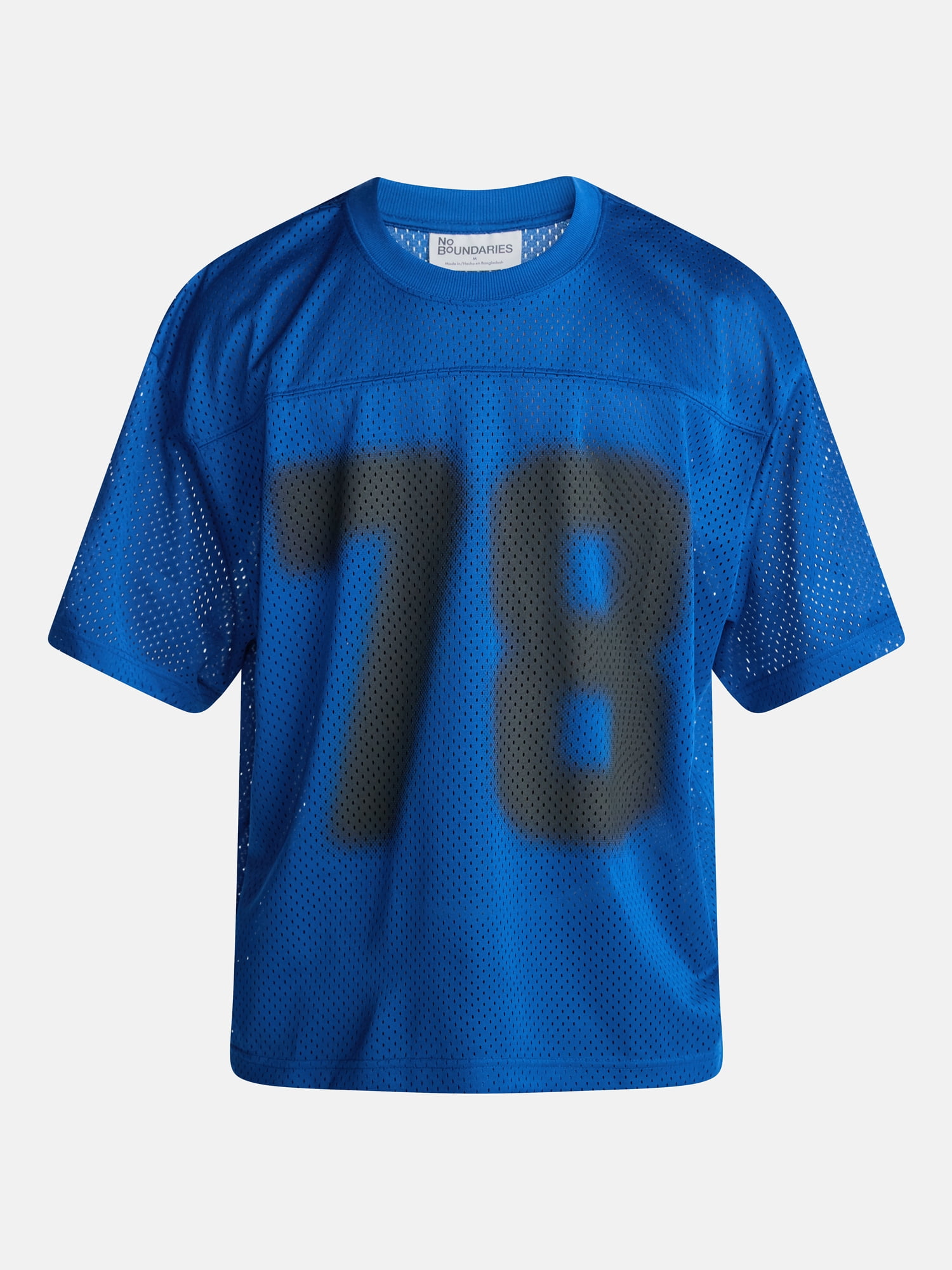 No Boundaries Graphic Boxy Fit Mesh Jersey Style Shirt, Men's XS-5XL