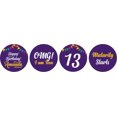thumbnail image 2 of Darling Souvenir 13th Birthday Custom Name Stickers chocolate Candy Labels 190 Pcs-Purple, 2 of 2