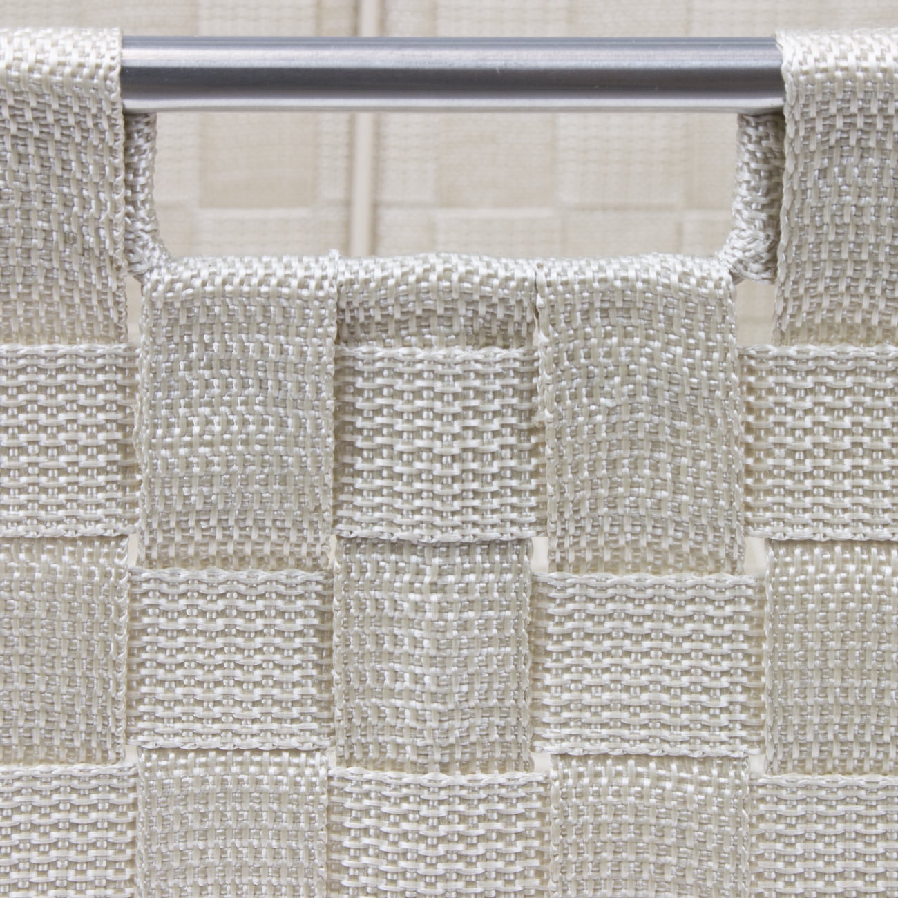 Sorbus Storage Box Woven Basket Bin Container Tote Cube Organizer Set Stackable Storage Basket Woven Strap Shelf Organizer Built-In Carry Handles (Woven Basket Set - 3 Piece, Beige)