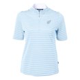 thumbnail image 2 of Women's Cutter & Buck Powder Blue Arizona Cardinals Virtue Eco Pique Stripe Recycled Quarter-Zip Top, 2 of 3