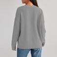 thumbnail image 6 of BODOAO Women's Solid V Neck Button Down Long Sleeve Lightweight Basic Cotton Soft Knit Cardigan Sweaters Women's Autumn Winter Solid Color Long Sleeved Warm Knit Cardigan Sweater Jacket Grey Xl, 6 of 9