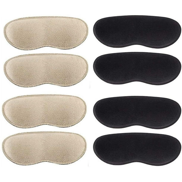 Whataatahia 4 pares de taloneras para hombres y mujeres, almohadillas para el talón para zapatos demasiado grandes, inserciones autoadhesivas para el talón para zapatos sueltos, alivio del dolor en