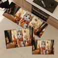 thumbnail image 4 of YIMEIS Autumn Pumpkin Cat Fall Kitchen Mats Set of 3,Xmas Winter Seasonal Farmhouse Home Seasonal Decorations Rugs for Floor - 16''*24'' and 20''*30'' and 17''*47'' in, 4 of 10