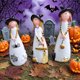 thumbnail image 4 of Adorables Figuras de Resina de Bruja Blanca | Pack de 3 Decoraciones de Halloween | Figuras Artesanales para El Hogar y Reuniones Familiares, 4 of 7