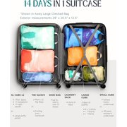 TRIPPED Travel Gear 7-Piece Extra-Large Compression Packing Cubes for Luggage, Travel Graphic