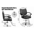thumbnail image 4 of Hair Salon Chair, Stylist Chair with Heavy Duty Hydraulic Pump, 360 Degrees Rolling Swivel Hair Salon Chair, Beauty Salon Chair Equipment, Max Load Weight 330 Lbs Lanzxj, 4 of 7