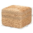thumbnail image 7 of bali & pari Marella Modern Bohemian Natural Brown Seagrass Accent Footstool, 7 of 7