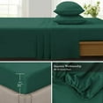 thumbnail image 6 of IR Imperial Rooms Bed Sheet Sets Deep Pocket Soft Microfiber, 1800 Series Queen Forest Green 4 Pcs, 6 of 7