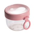 thumbnail image 4 of Tongina Overnight Oatmeal Bowl Cereal Cup Sugar Water Yogurt Cup Breakfast Cup for Families Camping Travel pink, 4 of 8