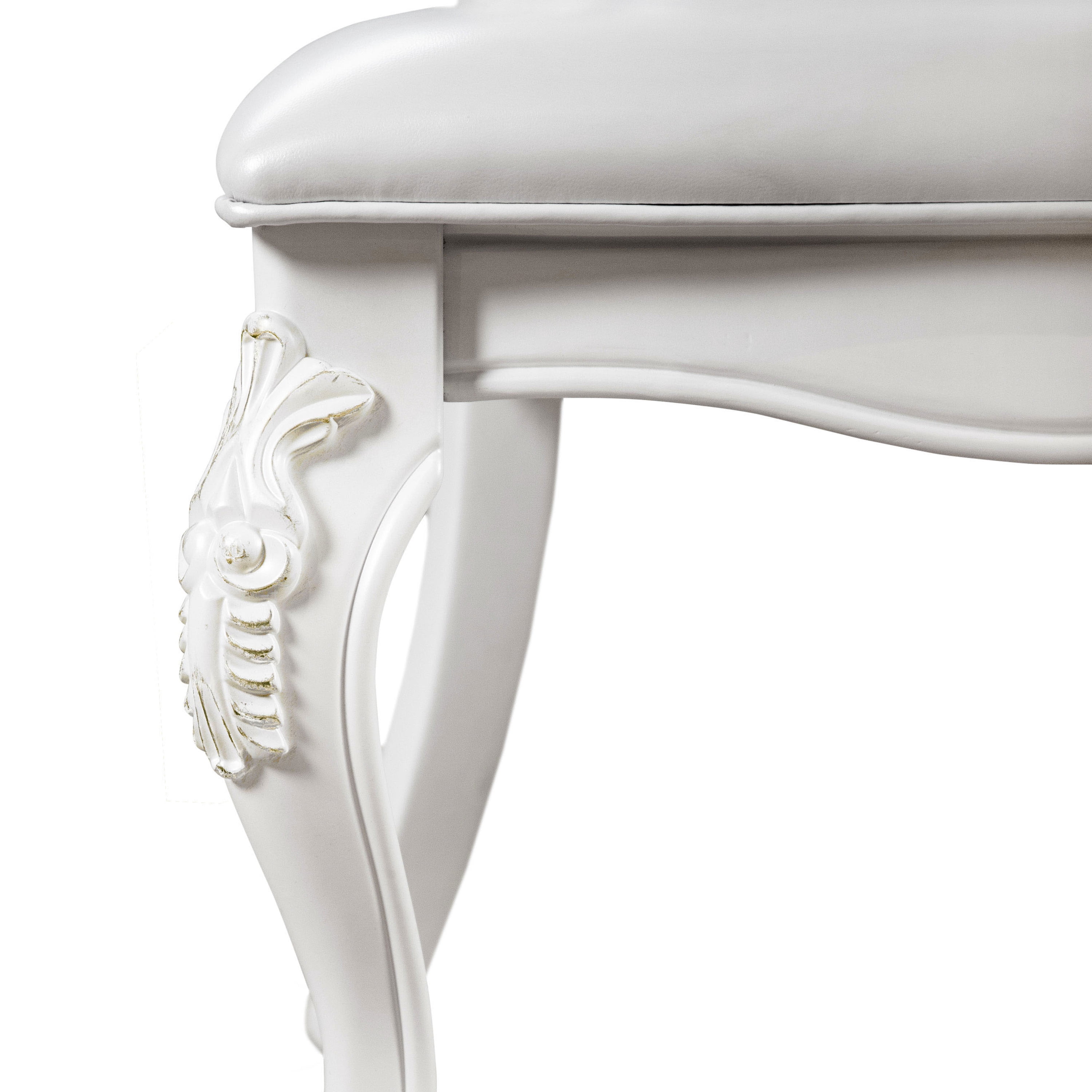 Furniture of America Alernit Traditional Nailhead Trim Dining Chairs, White (Set of 2)