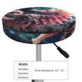 thumbnail image 4 of Balery Ocean Seahorse Fundas de asiento para taburete de bar redondo de tela de terciopelo ajustables que protegen de arañazos y manchas para sillas de 14 a 17 pulgadas.-12 inch, 4 of 7