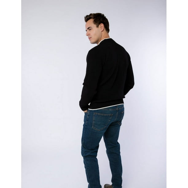 SUÉTER AFELPADO CON CUELLO REDONDO PARA HOMBRE GENERRA Walmart