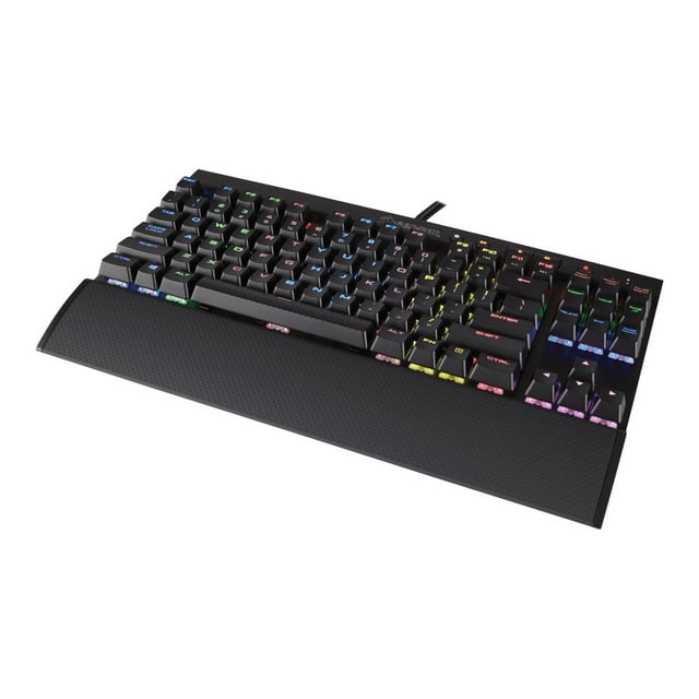 CORSAIR Gaming K65 LUX RGB Compact Mechanical - Keyboard - backlit - USB - US - key switch: CHERRY MX Red - anodized brushed aluminum