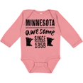 thumbnail image 3 of Inktastic Minnesota Awesome Since 1858 Boys or Girls Long Sleeve Baby Bodysuit, 3 of 5