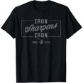 thumbnail image 1 of Iron Sharpens Iron Christian Men Bible Scripture Gym Workout Unisex T-Shirt G34, S - 5XL, 1 of 4