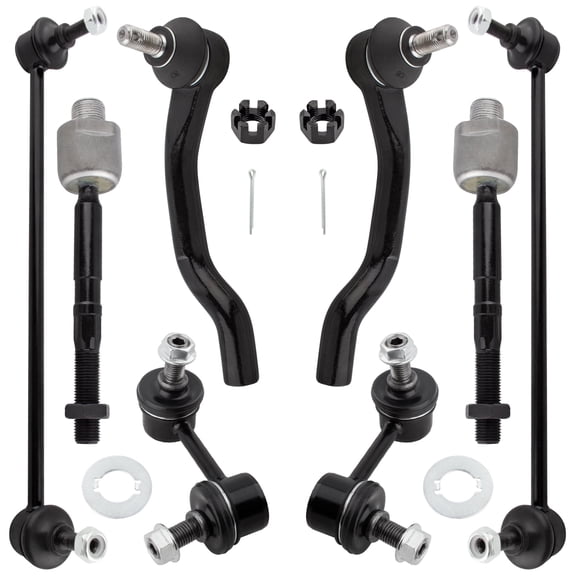 BOXI 8pcs Front & Rear Sway Bar Links Inner & Outer Tie Rods Fit for Honda Civic 2012-2015 for Acura ILX 2013-2019 | EV800906 ES800912 ES800913 K750605 K750604 K750125 K750126