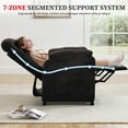 thumbnail image 6 of Power Recliner Chair, Holaki Electric Power Recliner with Side Pocket and Remote, Modern Chenille Fabric Recliner Chairs for Adults, Small Recliner for Small Space Nursery Living Room, Black, 6 of 9