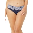 thumbnail image 1 of Swimsuits For All Women's Plus Size Hipster Swim Brief 4 Foil Navy Lace Print, 1 of 4