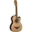 Oscar Schmidt OH32SEQN AcousticElectric Bajo Quinto with Burled Maple Top and Deluxe gig Bag Natural
