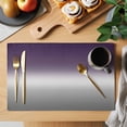 thumbnail image 2 of Purple Grey Ombre Placemats Set of 6 Gradient Gradual Color Place Mats Table Mats Kitchen Dining Home Outdoor Party Table Decoration, 2 of 9