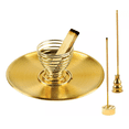 thumbnail image 1 of "Quemador De Incienso Palo Santo Porta Incienso Con Cenicero Dorado ", 1 of 5