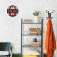 thumbnail image 4 of Yayeee 10" Wall Clock Battery Operated Quartz Round Silent Non-Ticking Home Decor, Vibrant Red Tartan Pattern, 4 of 6